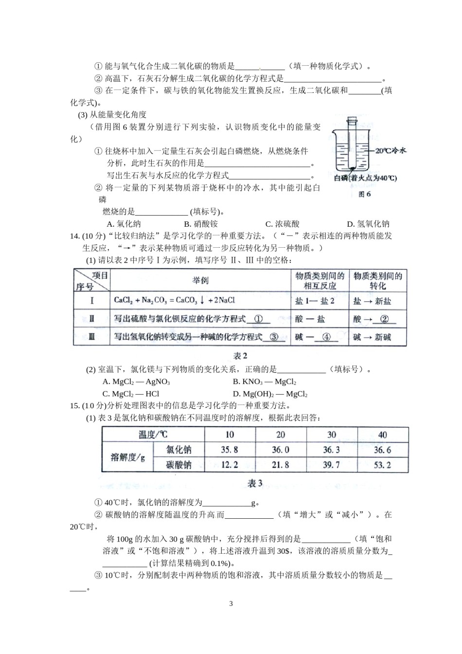 2015年福建省福州市中考化学试题(含答案).doc_第3页