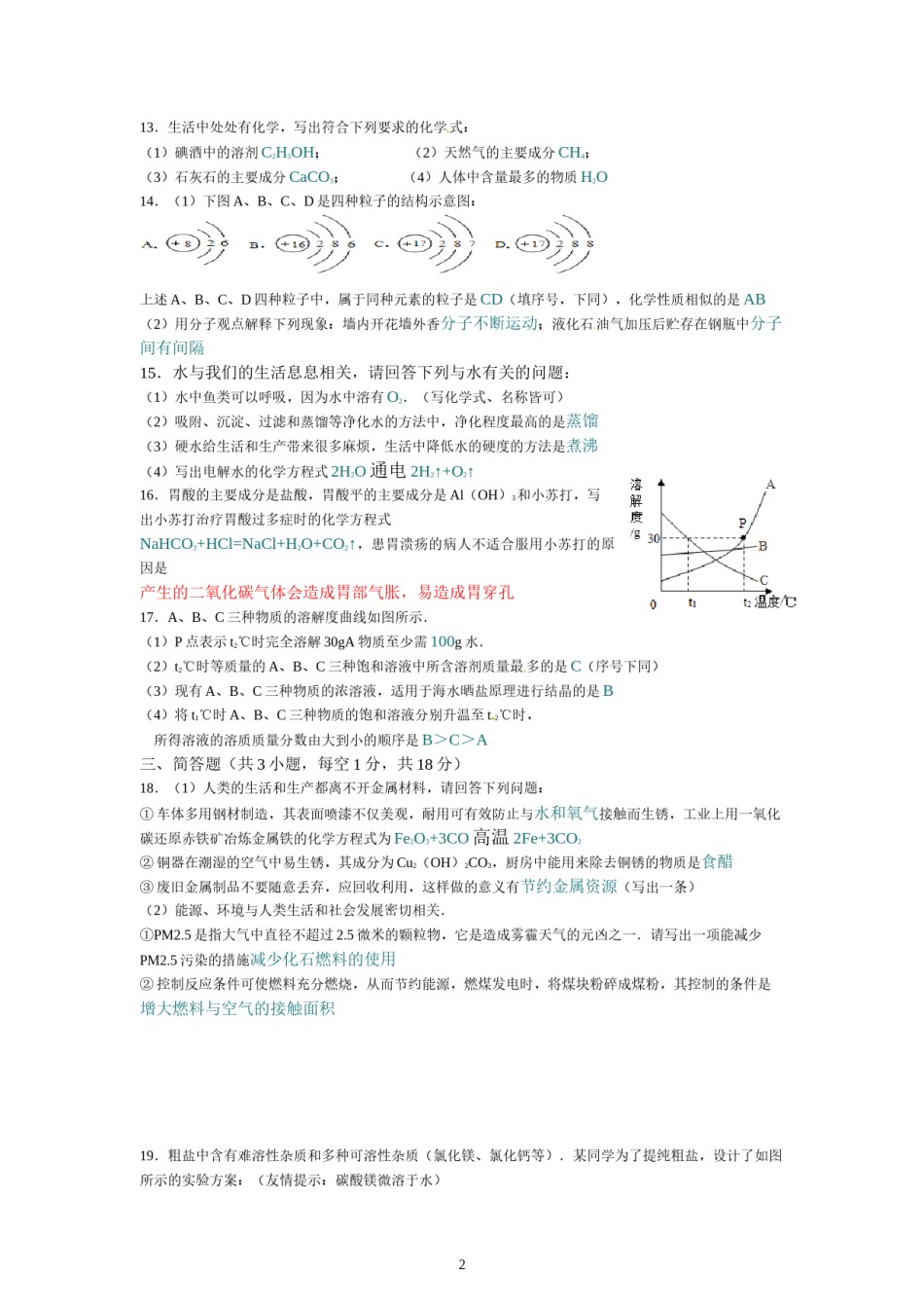 辽宁省锦州市2014年中考化学试题（含答案）.doc_第2页