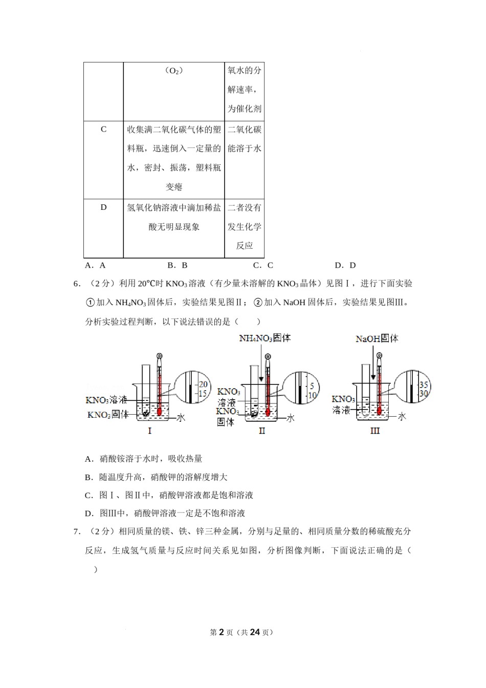 2022年山东省济宁市中考化学真题及答案.docx_第2页