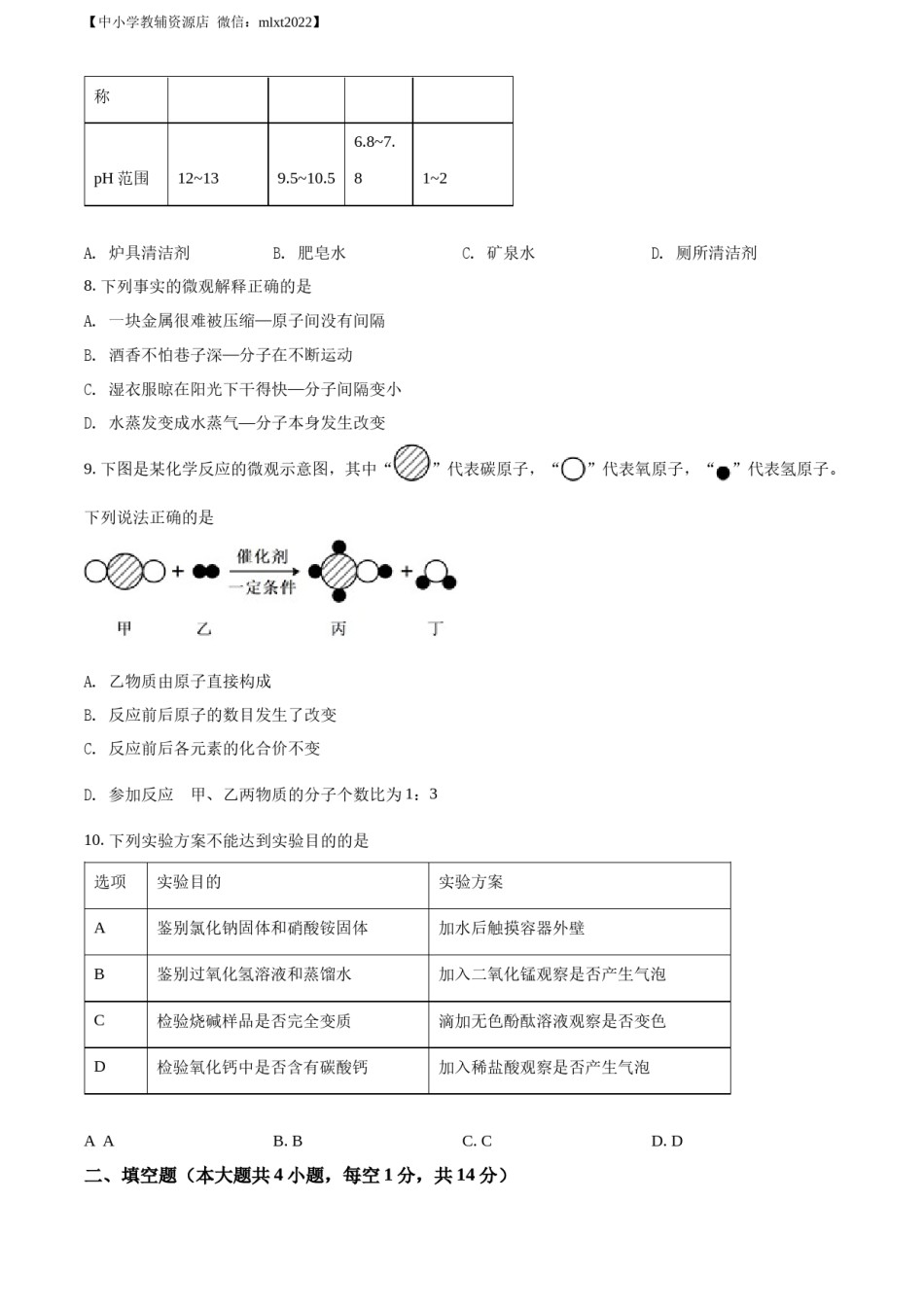 精品解析：2022年辽宁省锦州市中考化学真题（原卷版）.docx_第2页