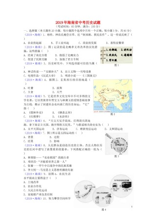 海南省2019年中考历史真题试题.doc
