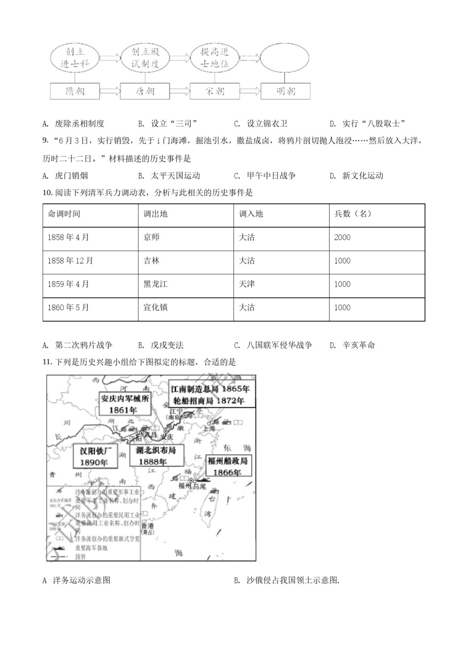 精品解析：2022年江西省中考历史真题（原卷版）.docx_第2页