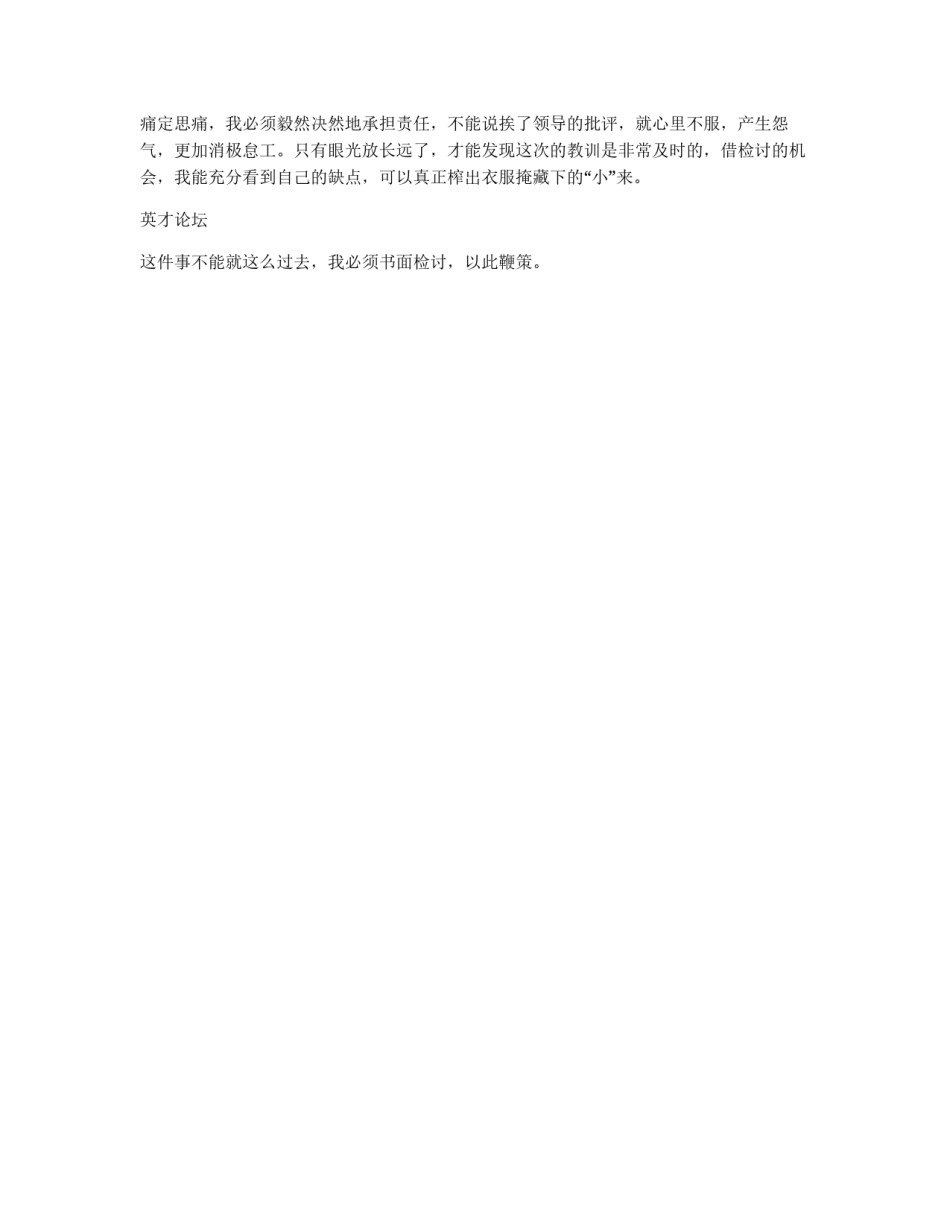 办公室新人工作检讨书_第2页