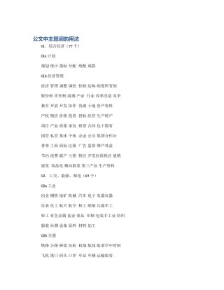 公文中主题词的用法