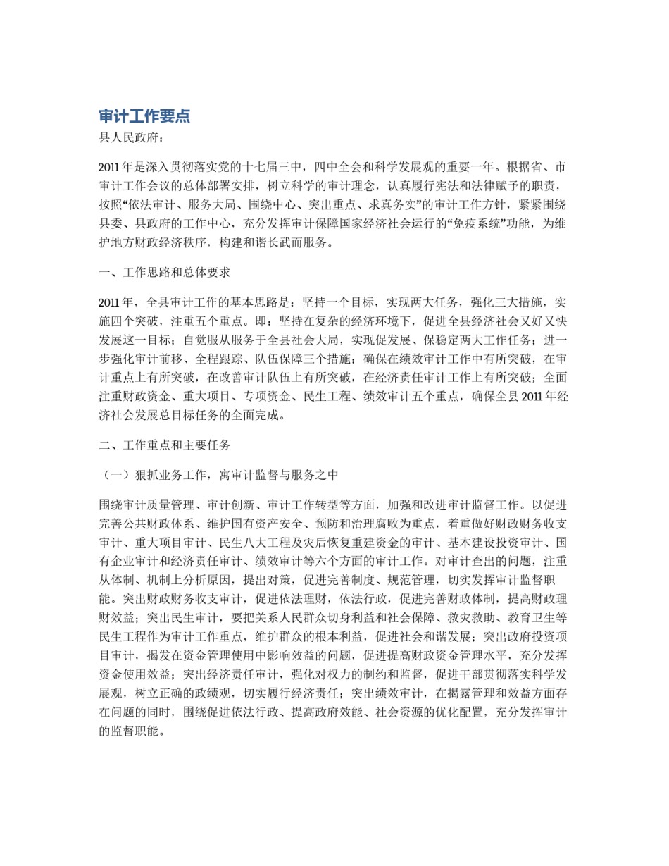 审计工作要点_第1页
