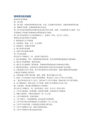 领导责任追究制度