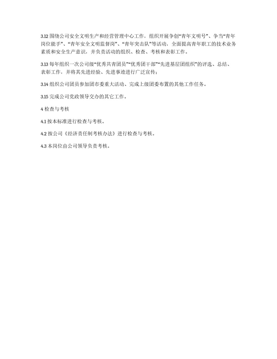 公司团委书记工作标准_第2页