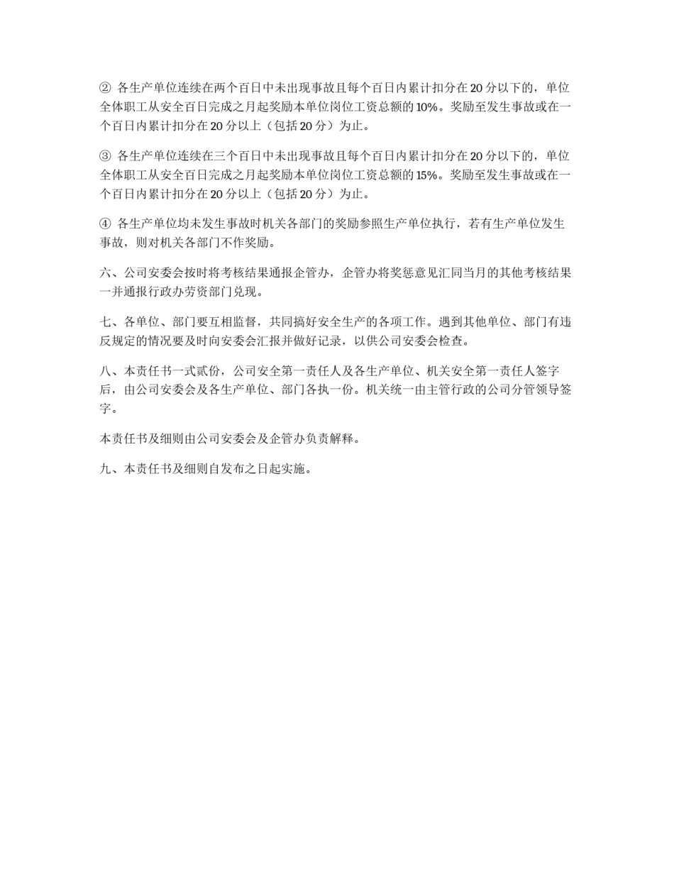 公司百日安全生产考核实施细则_第2页