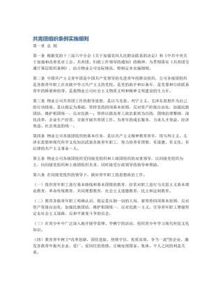 共青团组织条例实施细则