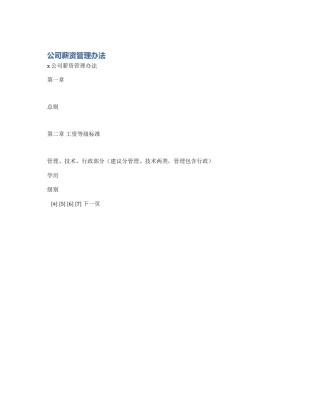 公司薪资管理办法