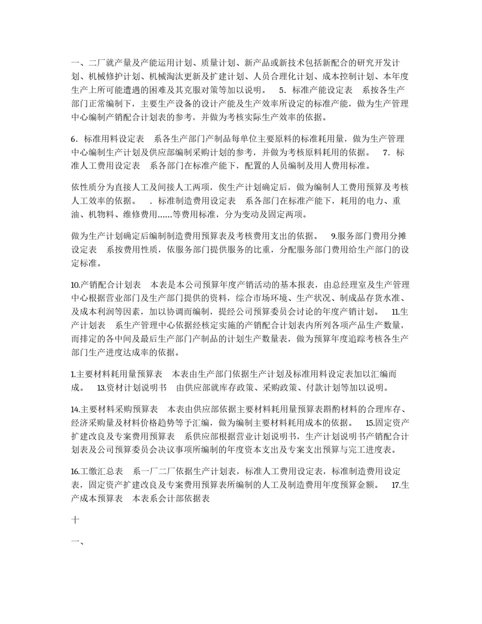经营计划与预算制度实例_第3页