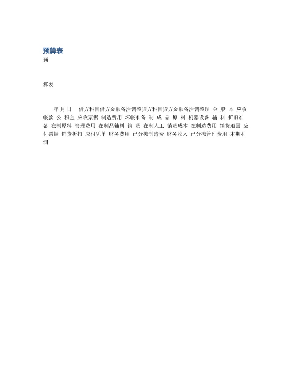 预算表_第1页