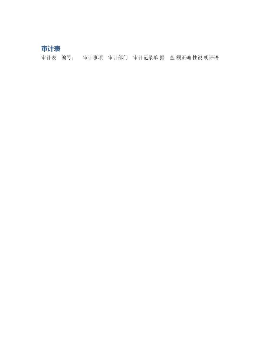 审计表_第1页