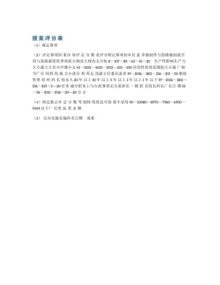 提 案 评 分 表