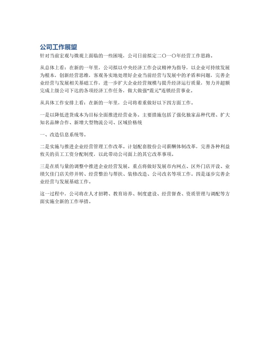 公司工作展望_第1页