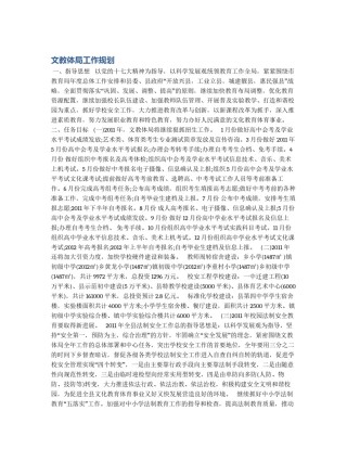 文教体局工作规划