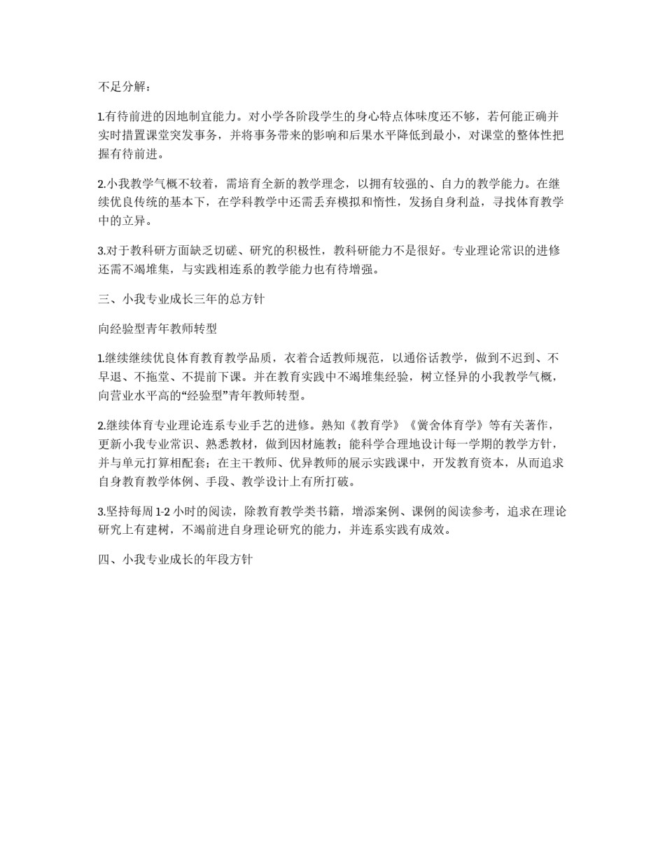 体育教师专业发展规划_第2页