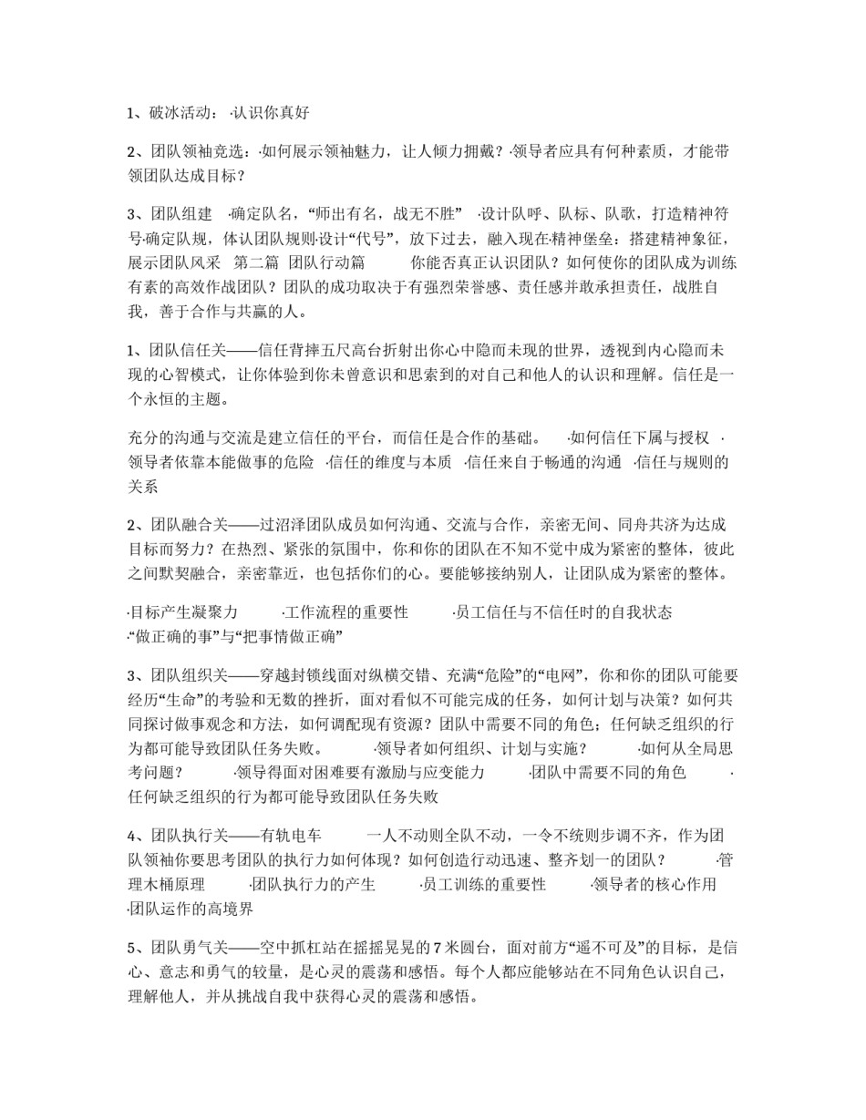 企业拓展训练方案_第3页
