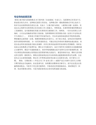 专业导向的履历表