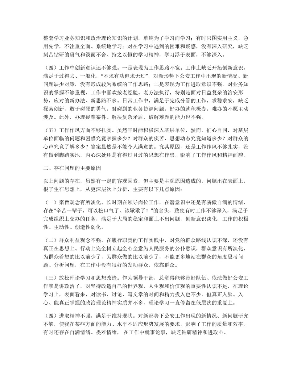 党性分析材料（领导干部）_第2页
