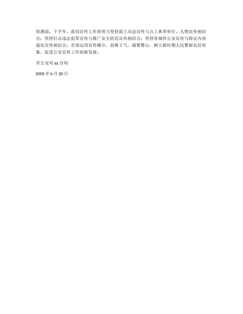 2005上半年公安分局宣传工作小结_第3页