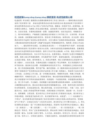 吃透政策&nbsp;&nbsp;狠抓落实-先进性教育心得