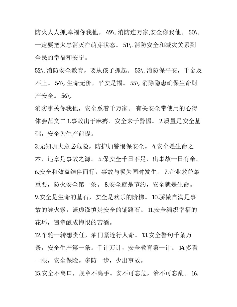 安全带使用的心得体会范文 关于安全帽安全带的心得体会(2篇)_第2页