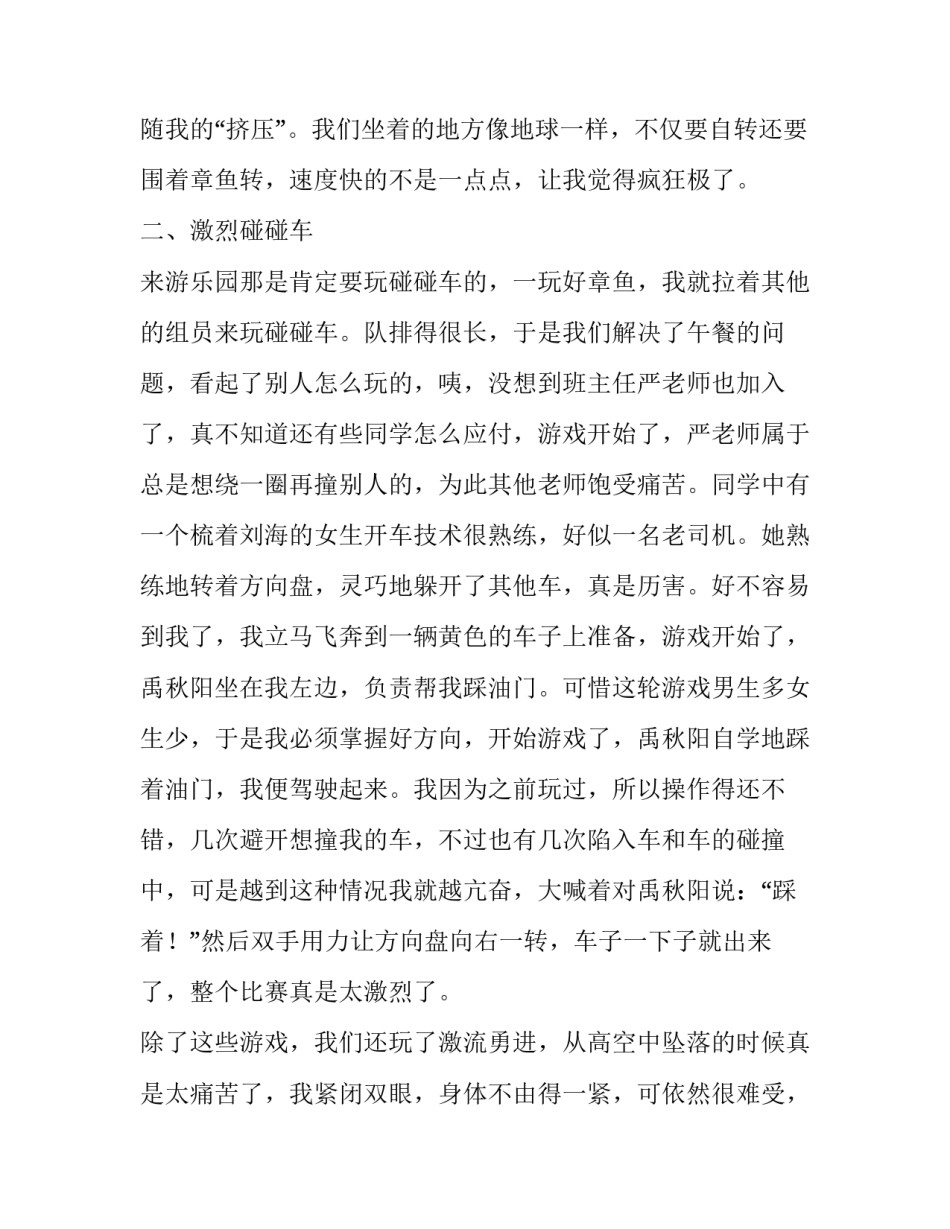 游乐设施安全守则心得体会 游乐设施安全检查总结(二篇)_第2页