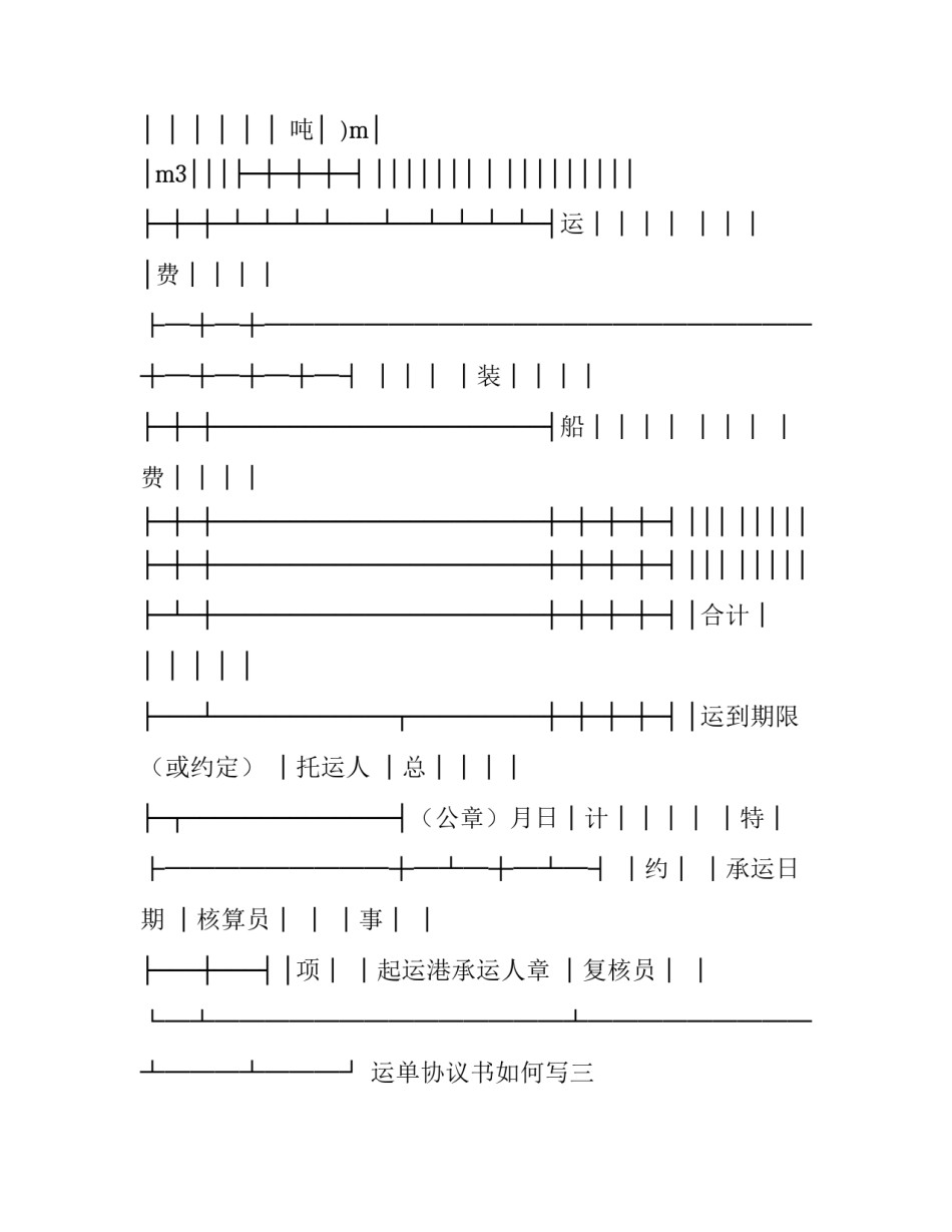 运单协议书如何写 运输单怎么写(六篇)_第3页