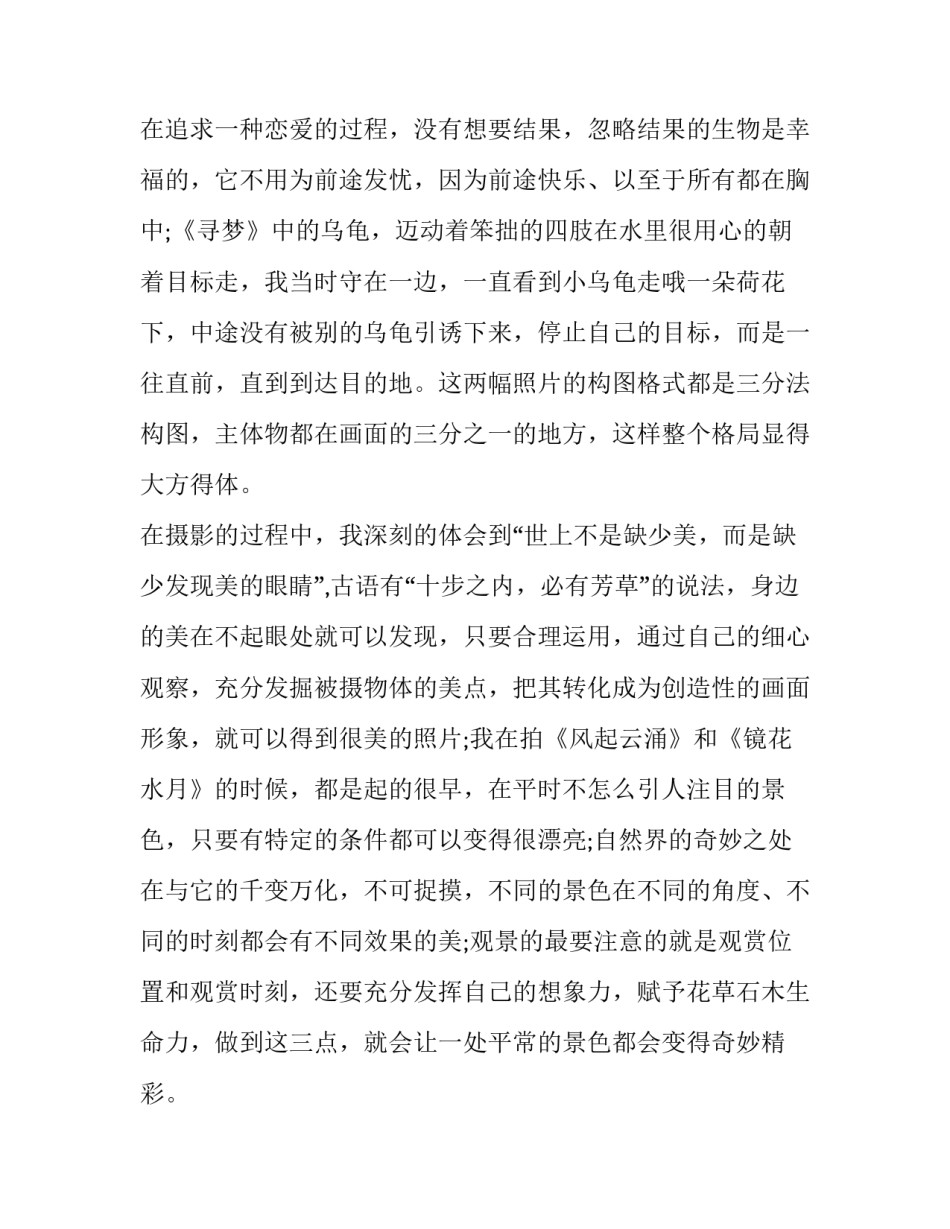 摄影入门课心得体会 摄影基础课程心得(2篇)_第2页