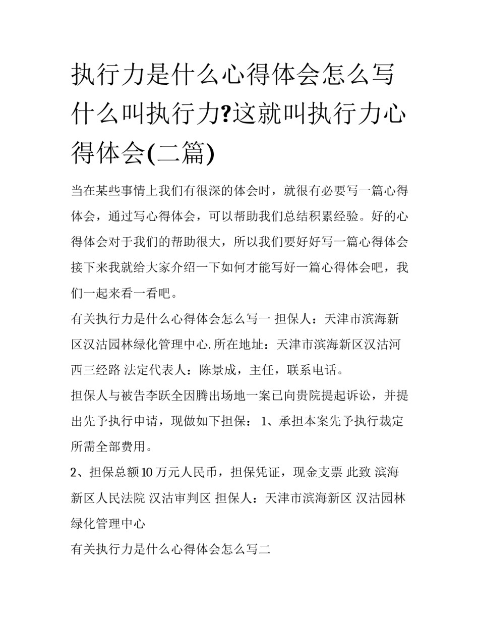 执行力是什么心得体会怎么写 什么叫执行力?这就叫执行力心得体会(二篇)_第1页