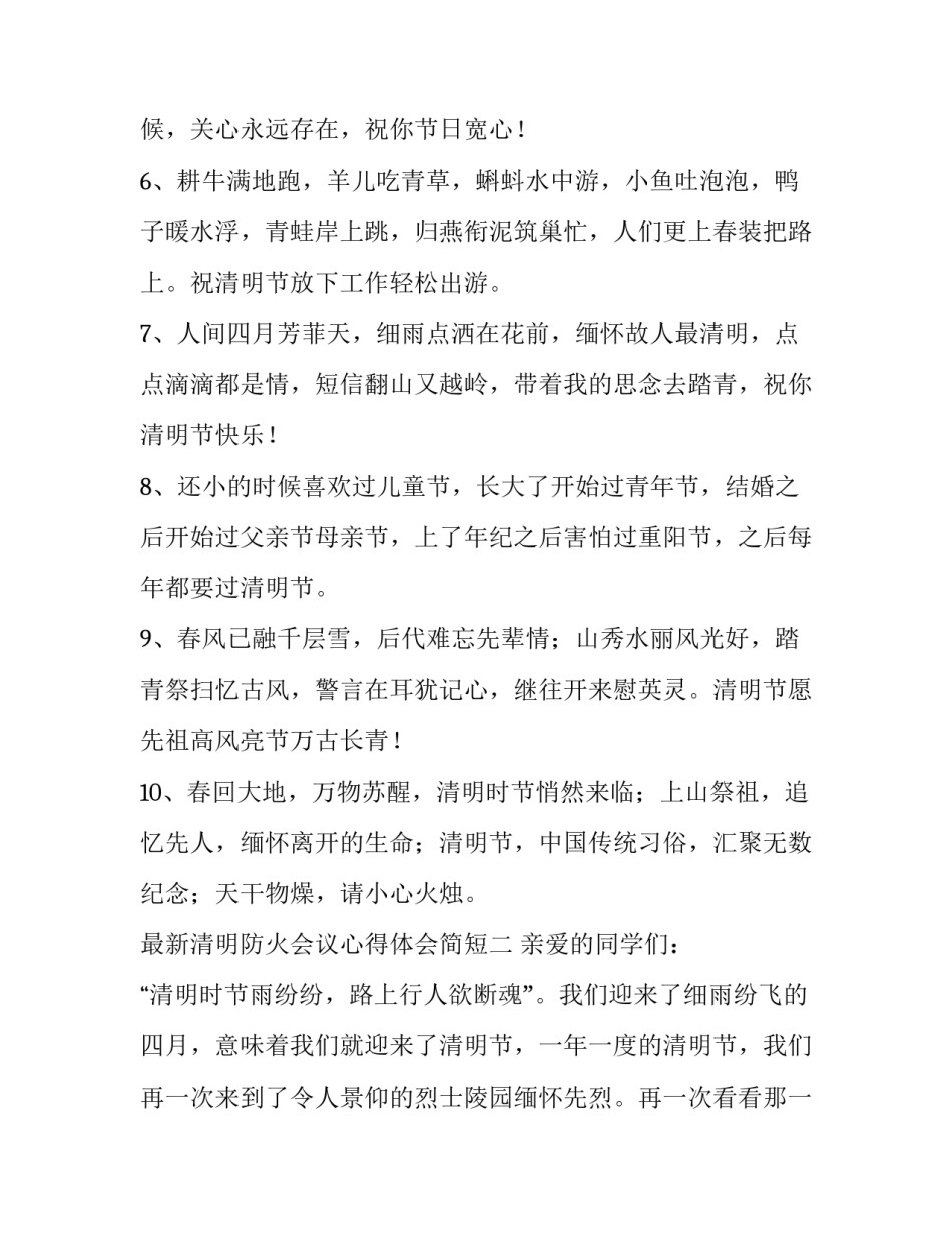 清明防火会议心得体会简短 关于清明防火的会议记录(二篇)_第2页