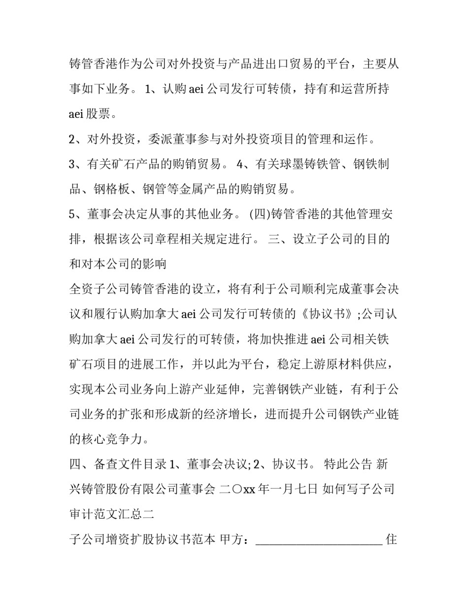 子公司审计范文汇总 子公司审计报告(四篇)_第3页