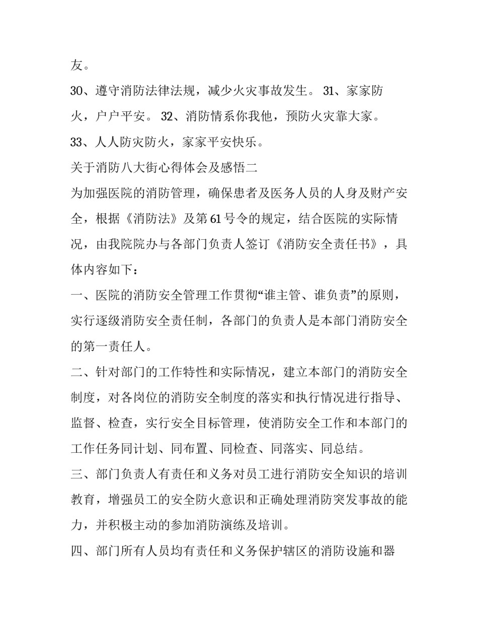 消防八大街心得体会及感悟 消防八大街心得体会及感悟怎么写(二篇)_第2页