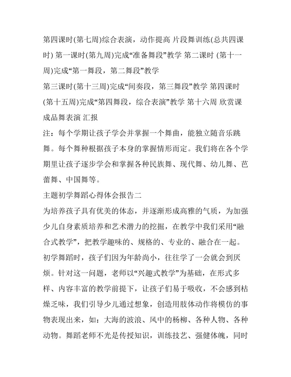 初学舞蹈心得体会报告 初学舞蹈心得体会报告怎么写(3篇)_第3页
