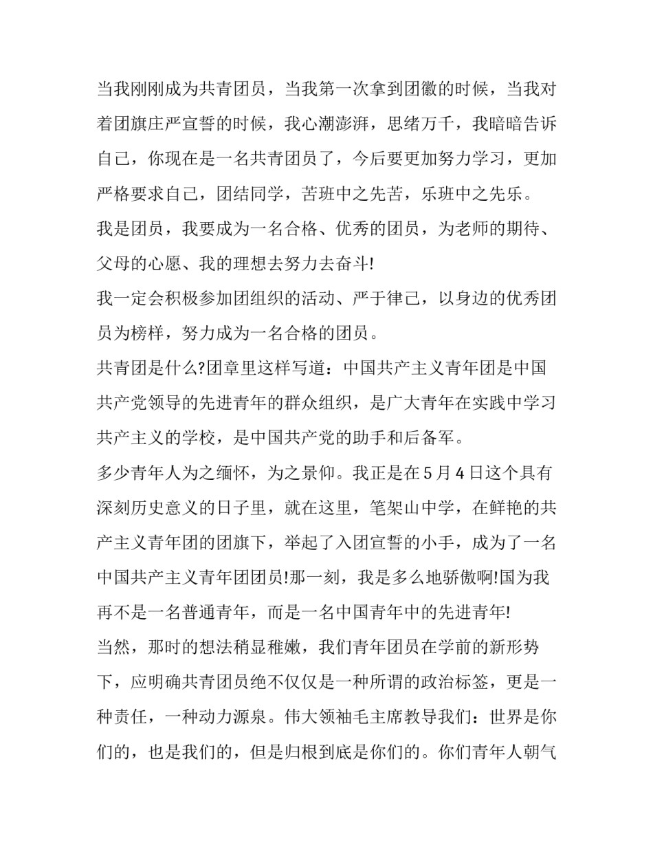 团旗的心得体会及收获 高举团旗跟党走心得1500(5篇)_第2页