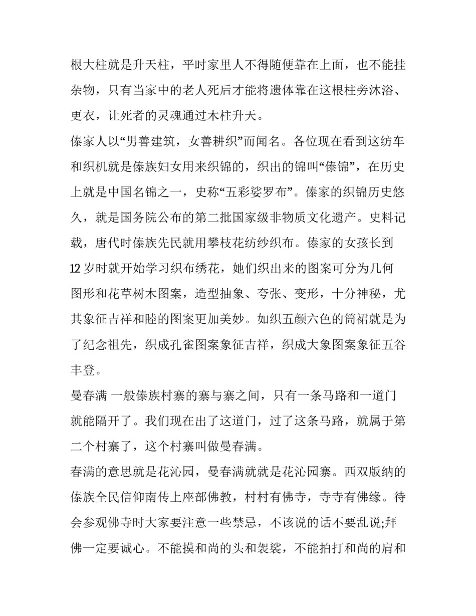 傣族游览心得体会实用 傣家风情读后感100(5篇)_第3页