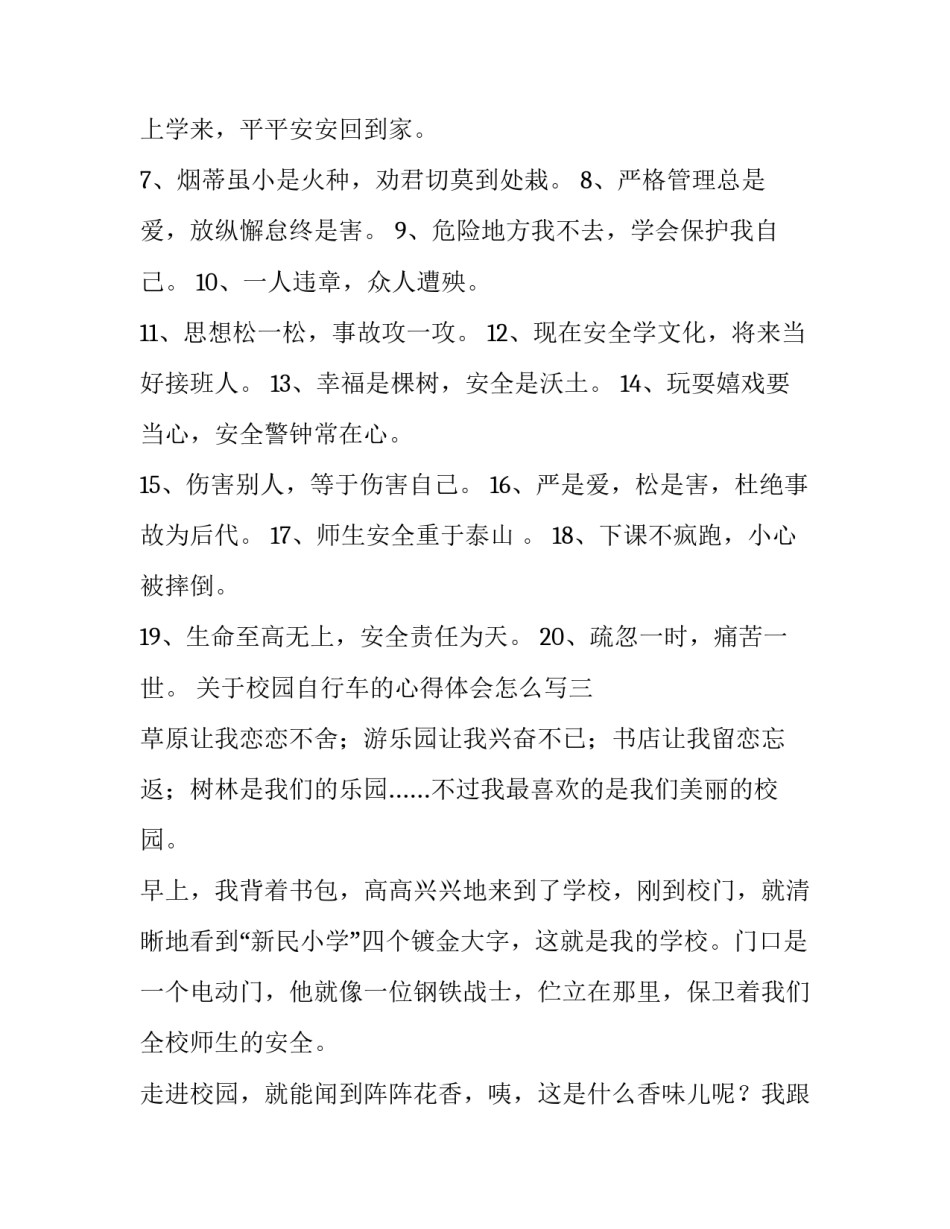 校园自行车的心得体会怎么写 校园自行车的心得体会怎么写四年级(4篇)_第2页