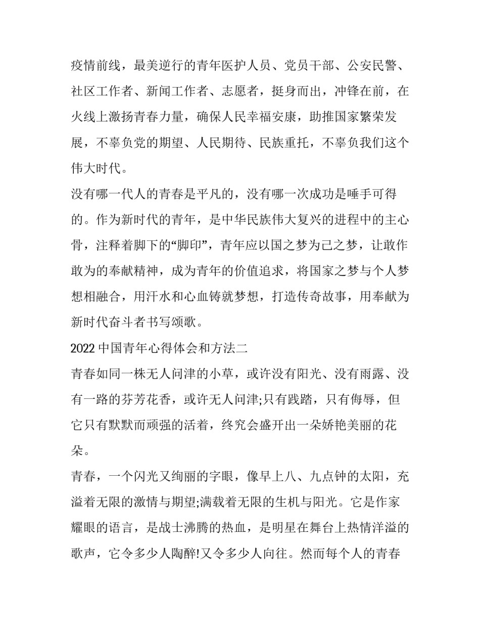 中国青年心得体会和方法 中国青年感想(2篇)_第3页
