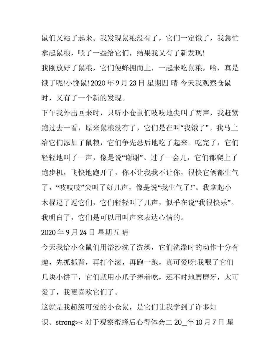 观察蜜蜂后心得体会 蜜蜂观察到的情况和内心的想法(4篇)_第2页