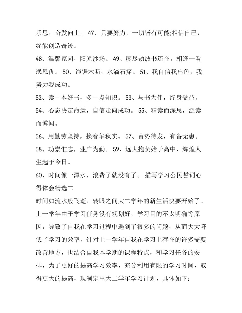学习公民誓词心得体会精选 公民誓词中国公民(五篇)_第2页