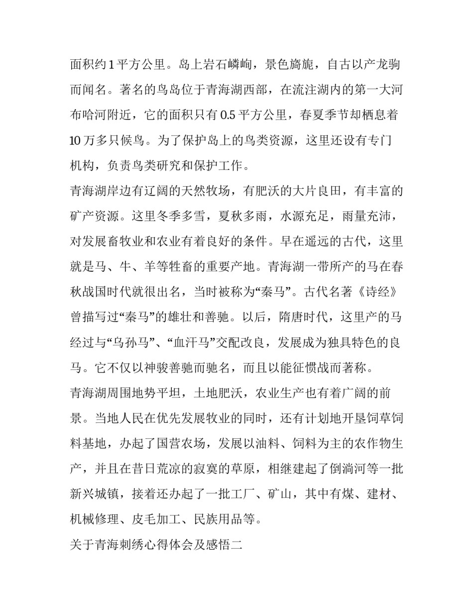 青海刺绣心得体会及感悟 青海手工刺绣(7篇)_第3页