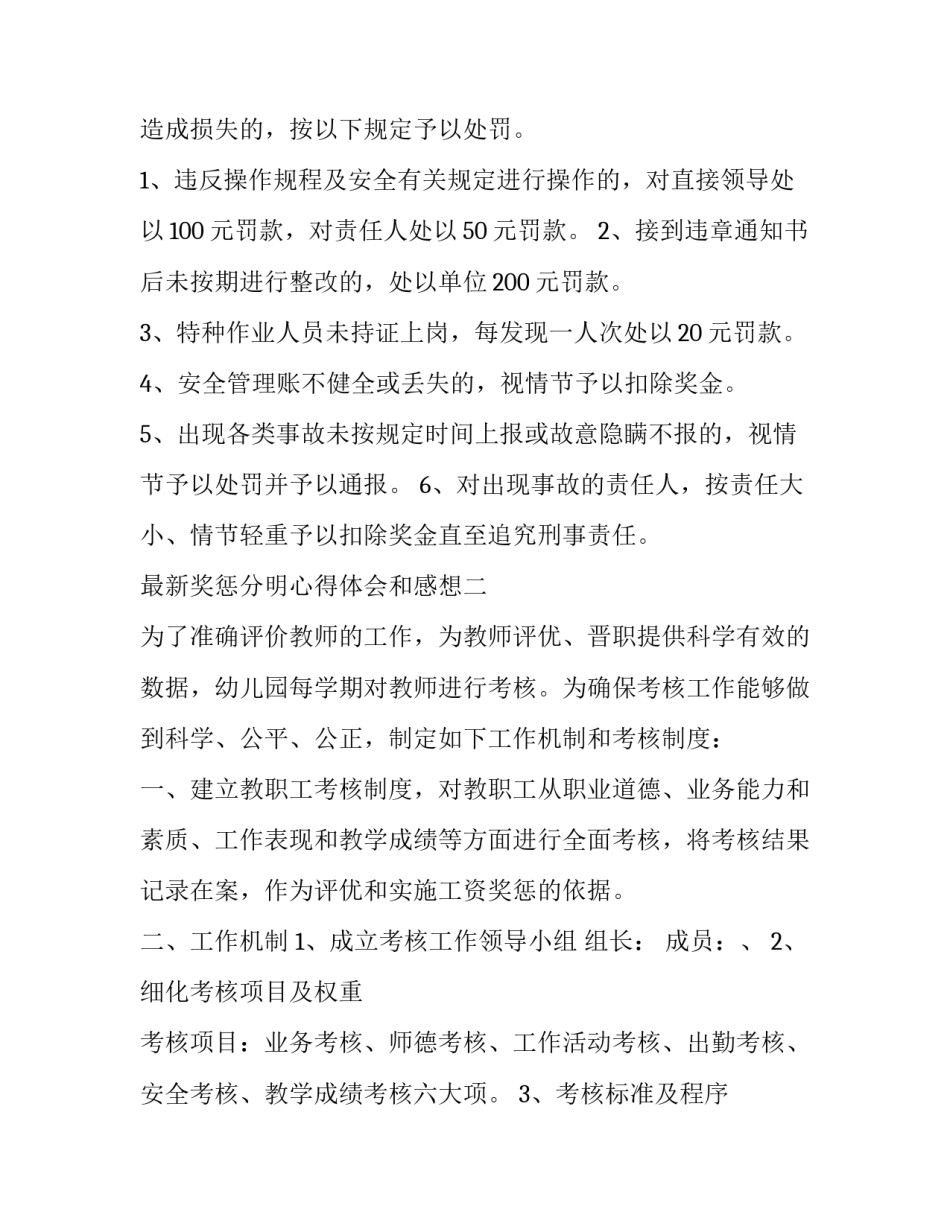 奖惩分明心得体会和感想 奖惩制度感想(9篇)_第2页