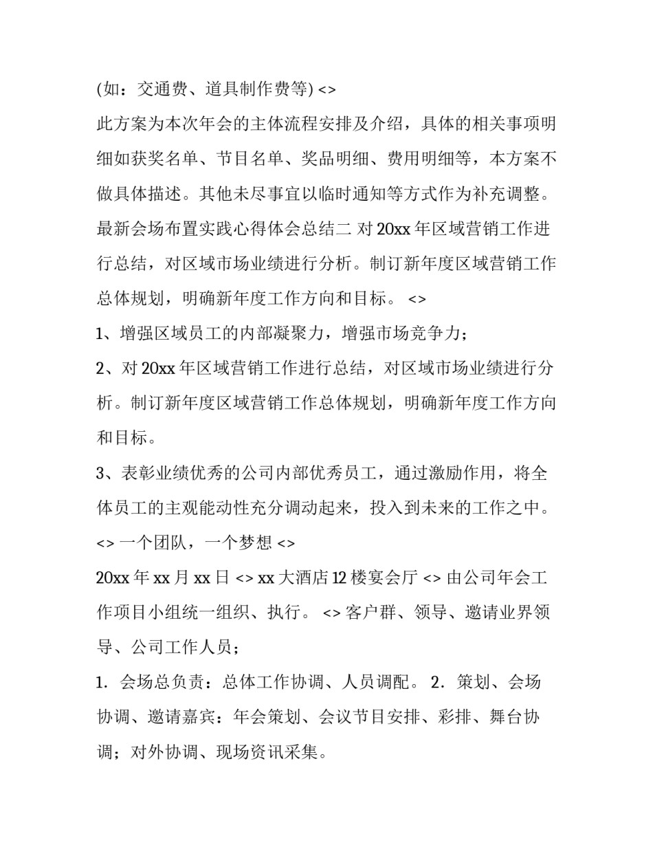 会场布置实践心得体会总结 会场布置实践报告(八篇)_第3页