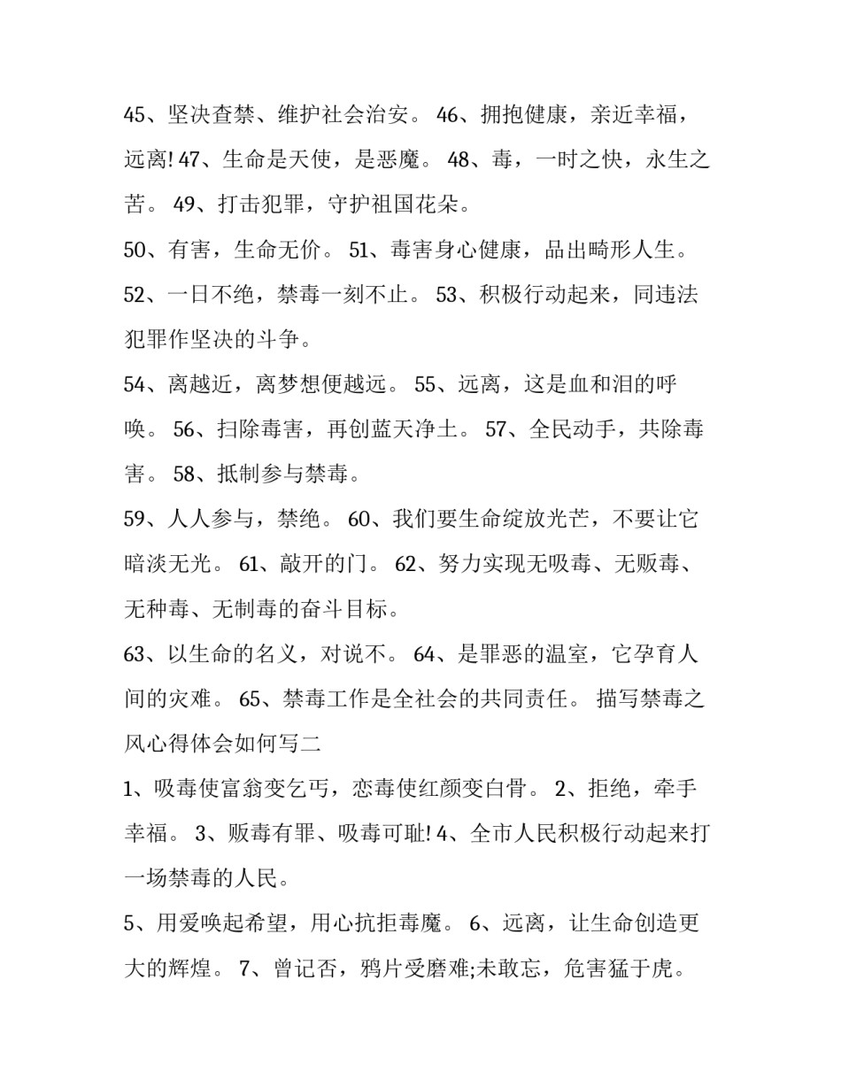 禁毒之风心得体会如何写 禁毒之风心得体会如何写范文(九篇)_第2页
