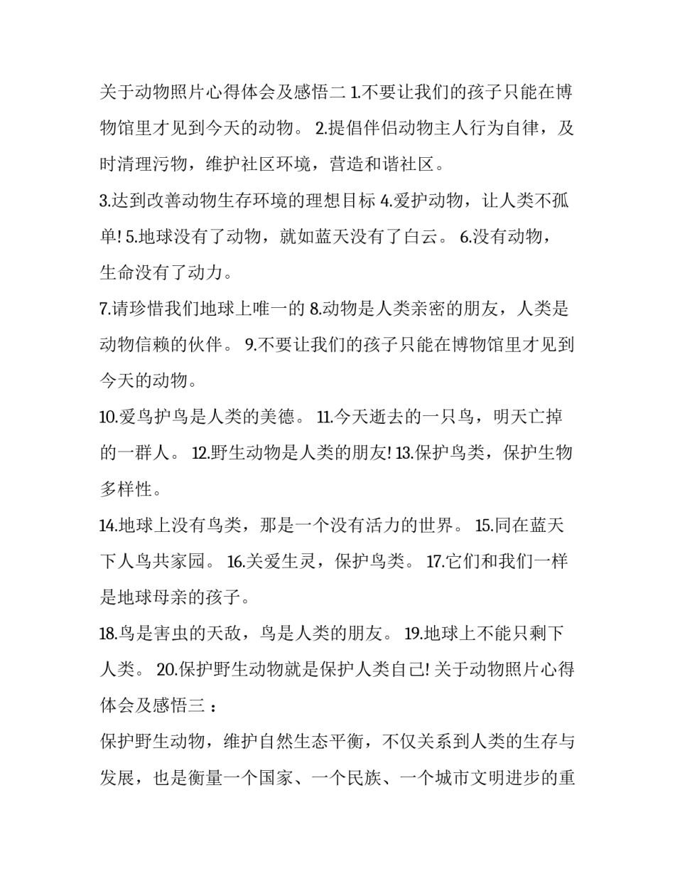 动物照片心得体会及感悟 关于动物照片(7篇)_第2页