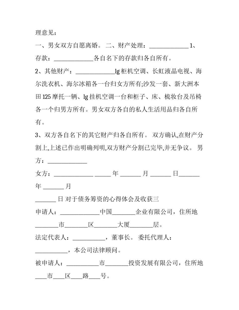 债务筹资的心得体会及收获 偿债能力心得体会(5篇)_第3页
