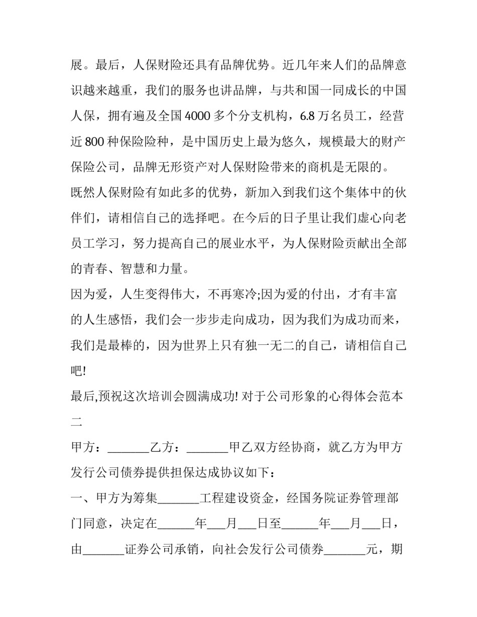 公司形象的心得体会范本 企业形象设计实训心得(2篇)_第3页