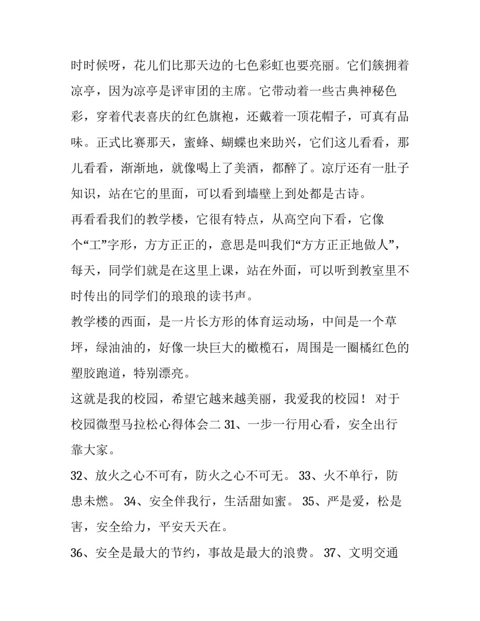 校园微型马拉松心得体会 参加校园马拉松心得体会(8篇)_第2页