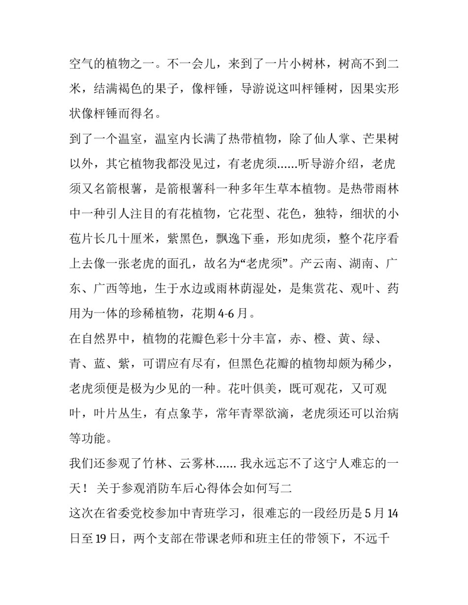 参观消防车后心得体会如何写 参观消防车的心得体会400字(六篇)_第2页
